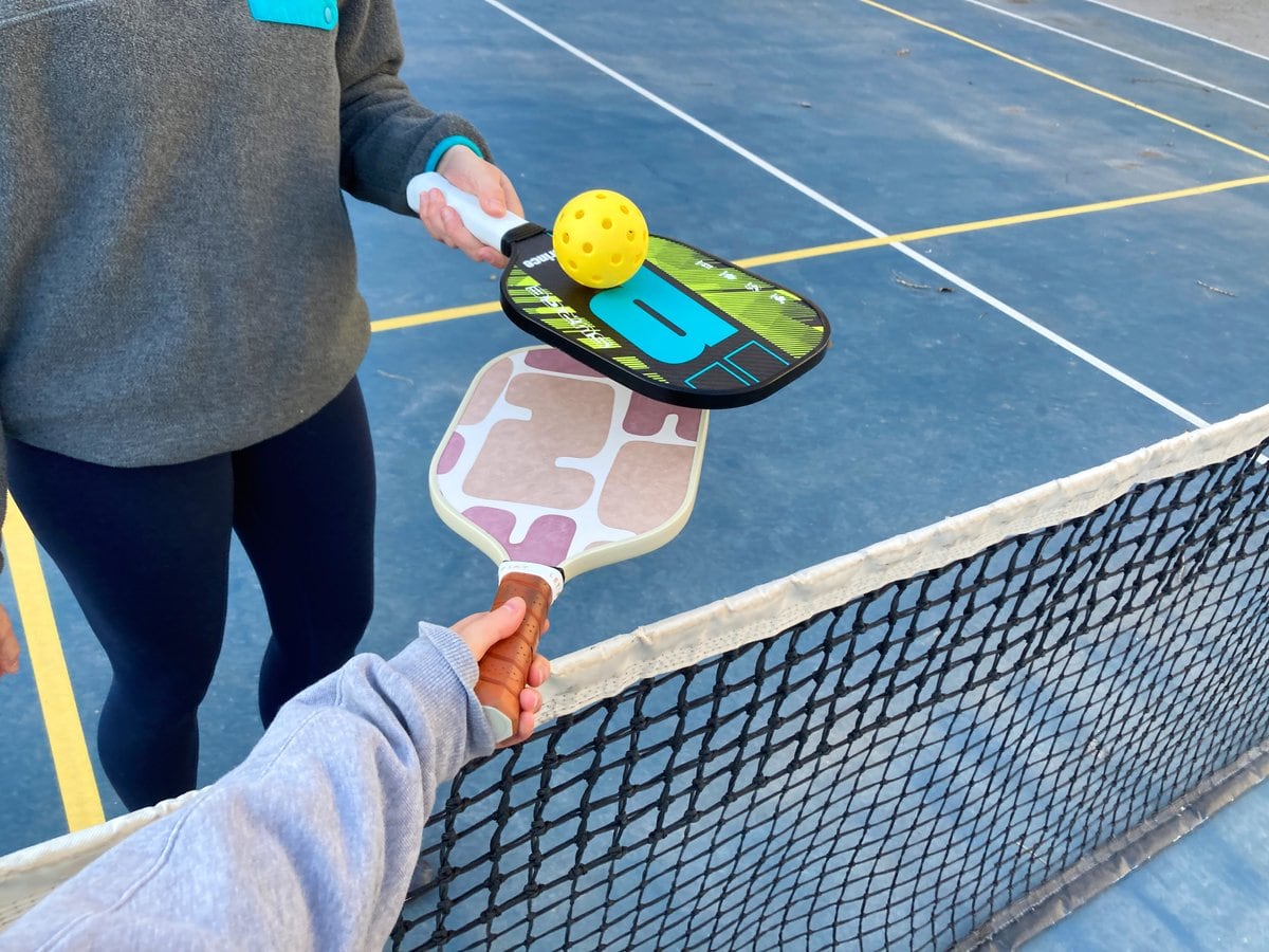 Pickleball action